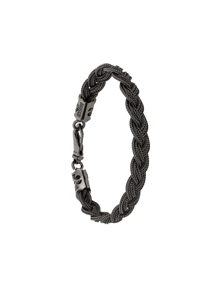 Emanuele Bicocchi Flat Braided Bracelet - Black