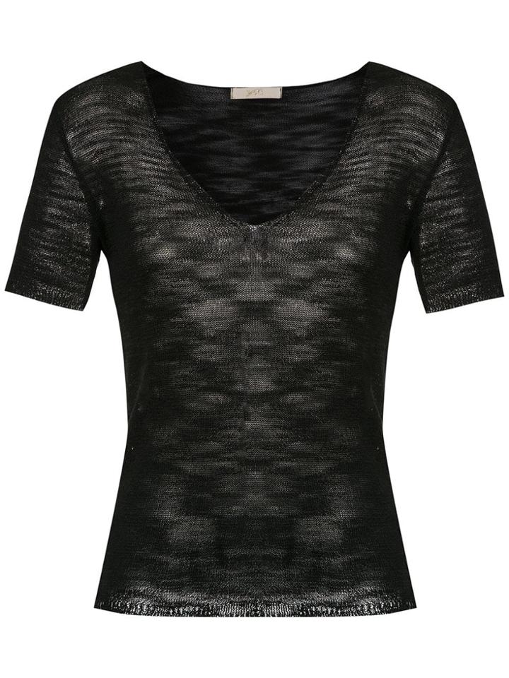 Nk V-neck T-shirt - Black