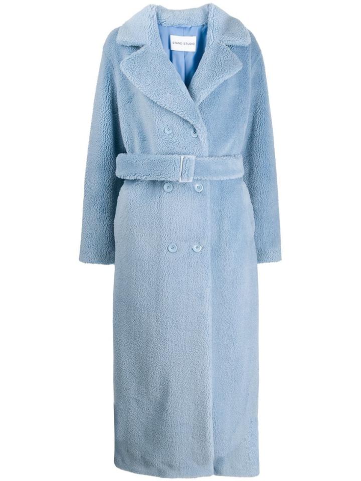 Stand Faustine Faux Fur Coat - Blue