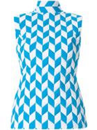 Richard Malone Backless Printed Top - Blue