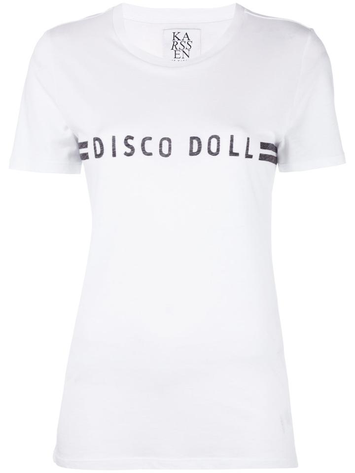 Zoe Karssen 'disco Doll' T-shirt, Women's, Size: Xs, White, Cotton/modal