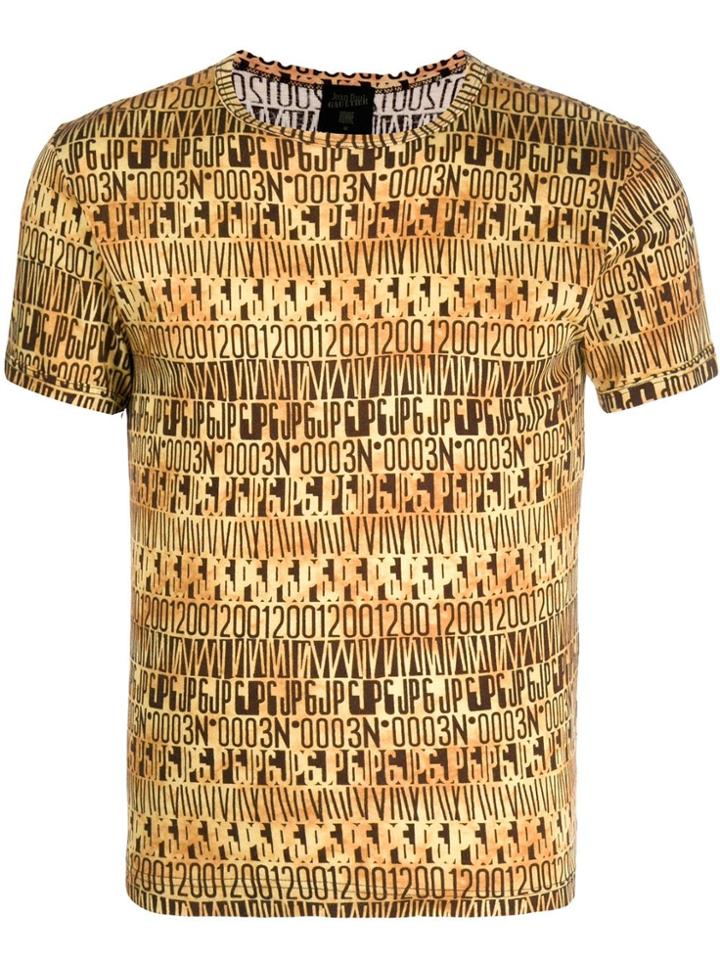 Jean Paul Gaultier Pre-owned 1990s Lettering Print T-shirt - Yellow