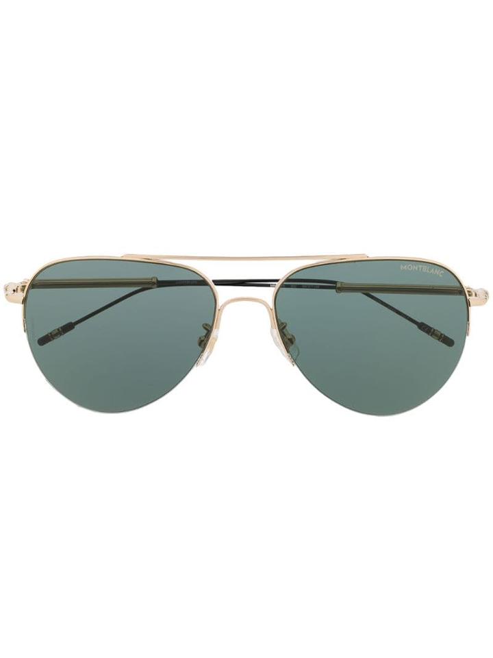 Montblanc Aviator Frame Sunglasses - Gold
