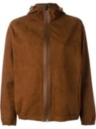 Joseph Zip Hood Jacket, Women's, Size: 36, Brown, Lamb Nubuck Leather