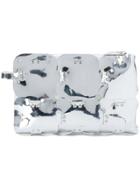 Paco Rabanne Geometric Clutch Bag - Metallic