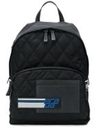 Prada. Quilted Logo Backpack - Black