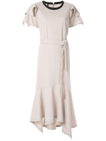 Taylor Adorn Ruffled Dress - Neutrals