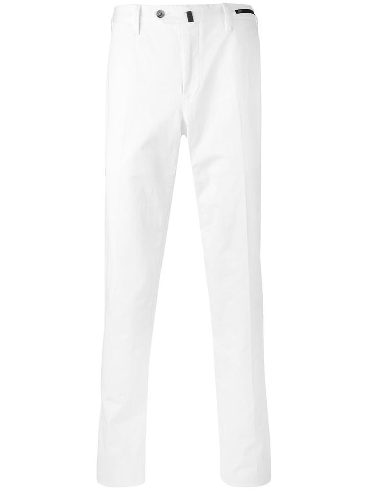 Pt01 - Slim-fit Trousers - Men - Cotton/spandex/elastane - 48, White, Cotton/spandex/elastane
