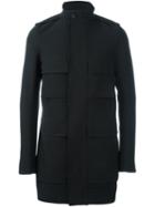 Rick Owens Flap Pocket Coat, Men's, Size: 48, Black, Polyester/polyurethane/cotton/cupro