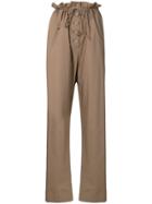 Maison Flaneur Buttoned Military Trousers - Brown