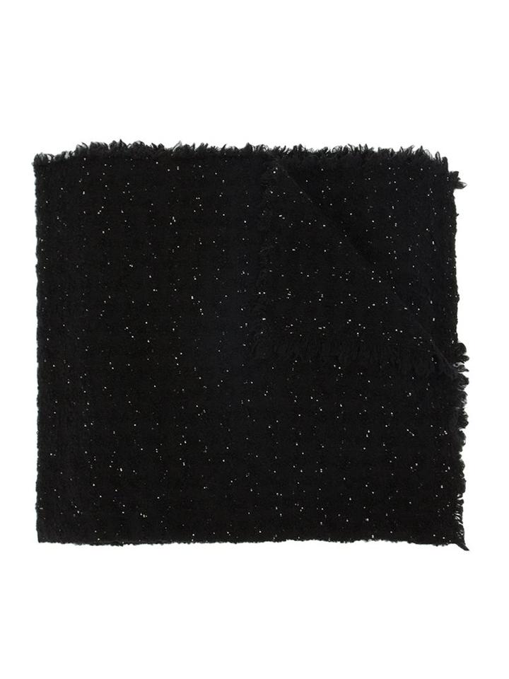 Faliero Sarti Sphere Stone Scarf, Adult Unisex, Black, Silk/polyamide/cashmere/glass