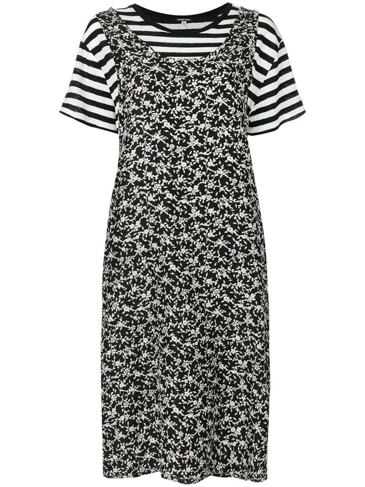 R13 - 2 In 1 Layered Dress - Women - Silk/cotton - 44, Black, Silk/cotton