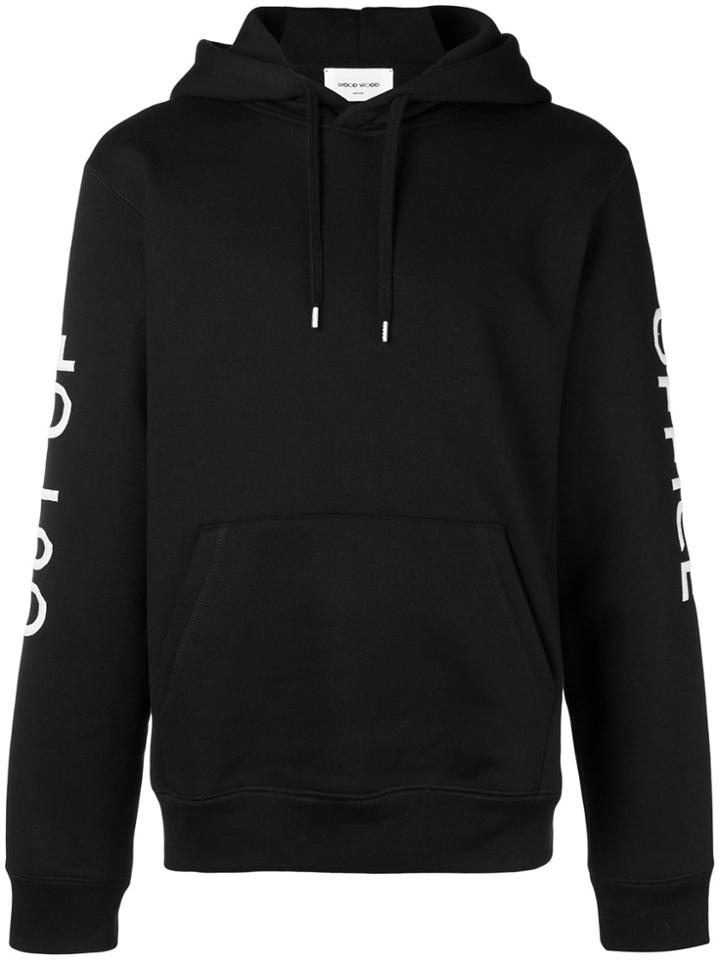 Wood Wood Matty Out Of Office Hoodie - Black