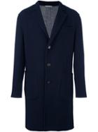 Brunello Cucinelli Single-breasted Notched Lapel Coat, Men's, Size: 48, Blue, Cupro/cashmere/wool