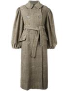 Simone Rocha Oversized Checked Coat, Women's, Size: 6, Green, Acetate/viscose/cotton/wool