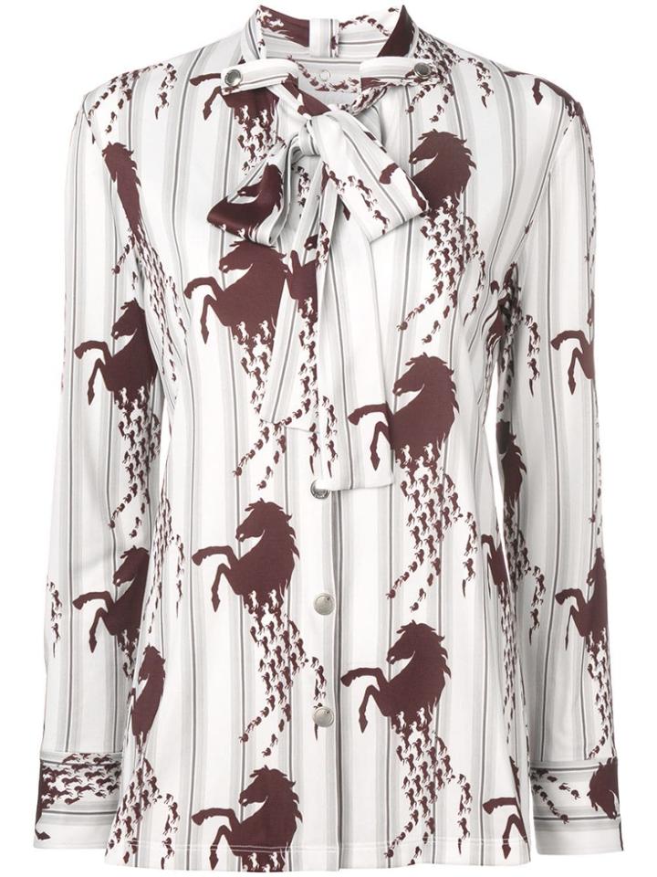 Chloé Horse Print Blouse - White