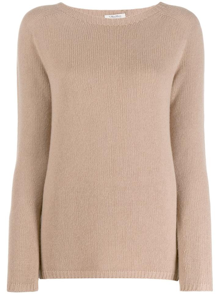 Max Mara Round Neck Carryover Sweater - Brown