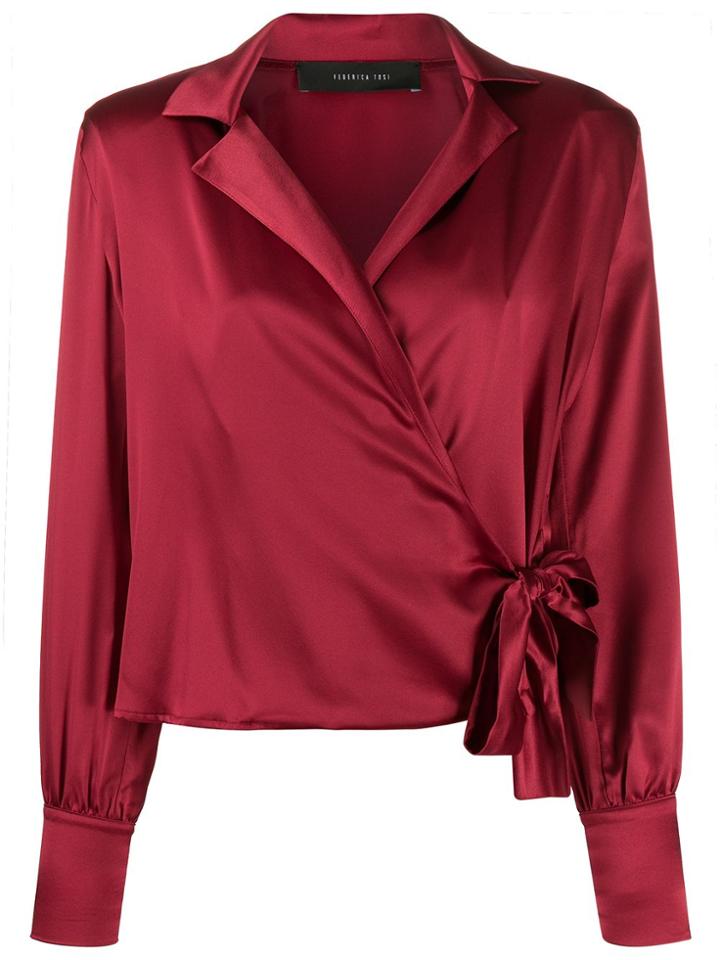 Federica Tosi Wrap Style Blouse - Red