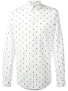 Dolce & Gabbana Bee Print Shirt, Men's, Size: 42, White, Cotton