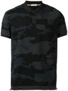 Moncler Camouflage Print Polo Shirt, Men's, Size: Xl, Black, Cotton/polyamide