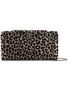 Jimmy Choo Leopard Print Clutch Bag - Brown