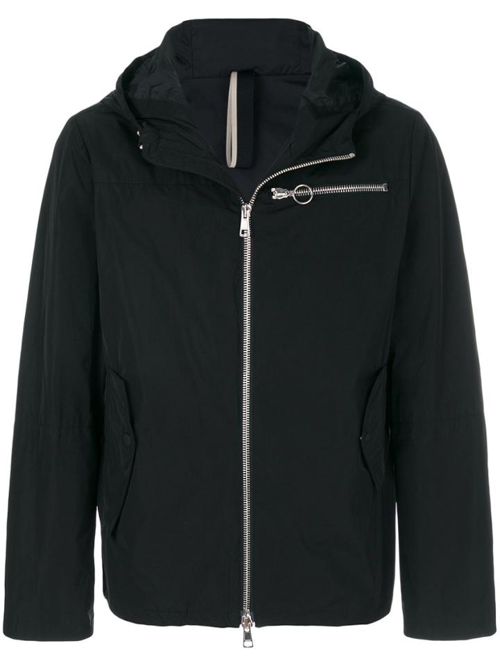 Low Brand Zipped Fitted Jacket - Black