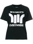 Sacai Beware (it's) Everywhere Print T-shirt - Black
