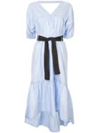 3.1 Phillip Lim Midi Poplin Flared Dress - Blue