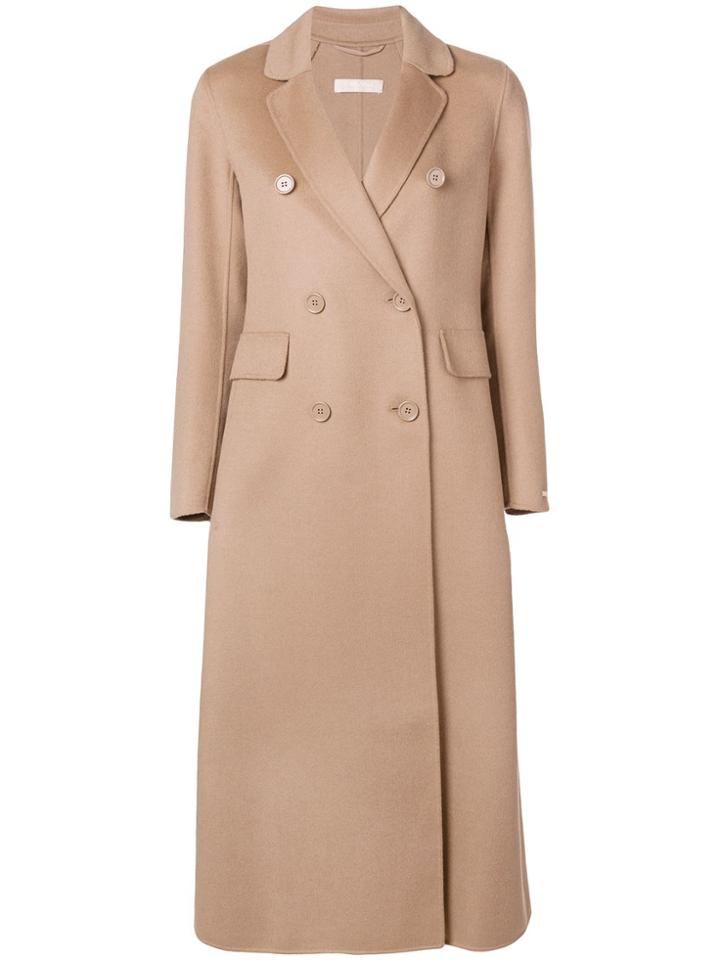 's Max Mara Long Buttoned Coat - Brown
