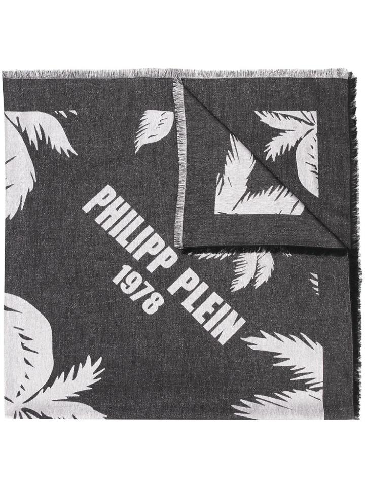 Philipp Plein Graphic Print Foulard - Black