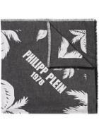 Philipp Plein Graphic Print Foulard - Black