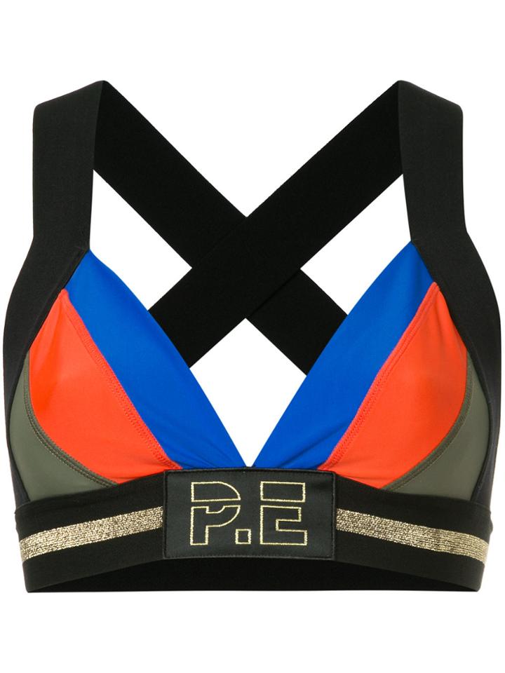 P.e Nation Centre Cropped Top - Black