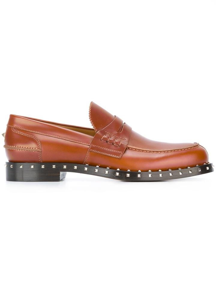 Valentino Valentino Garavani Soul Rockstud Loaders - Brown