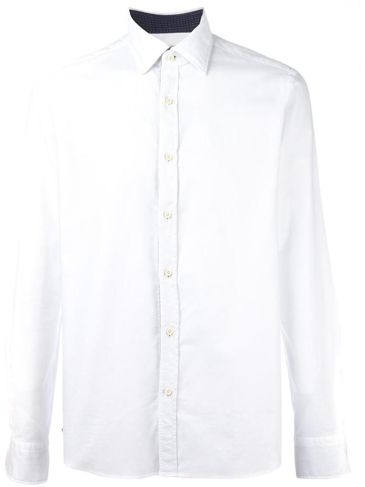 Xacus Plain Shirt, Men's, Size: 39, White, Cotton