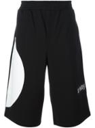 Mcq Alexander Mcqueen Urban Poetry Print Track Shorts, Men's, Size: Large, Black, Cotton