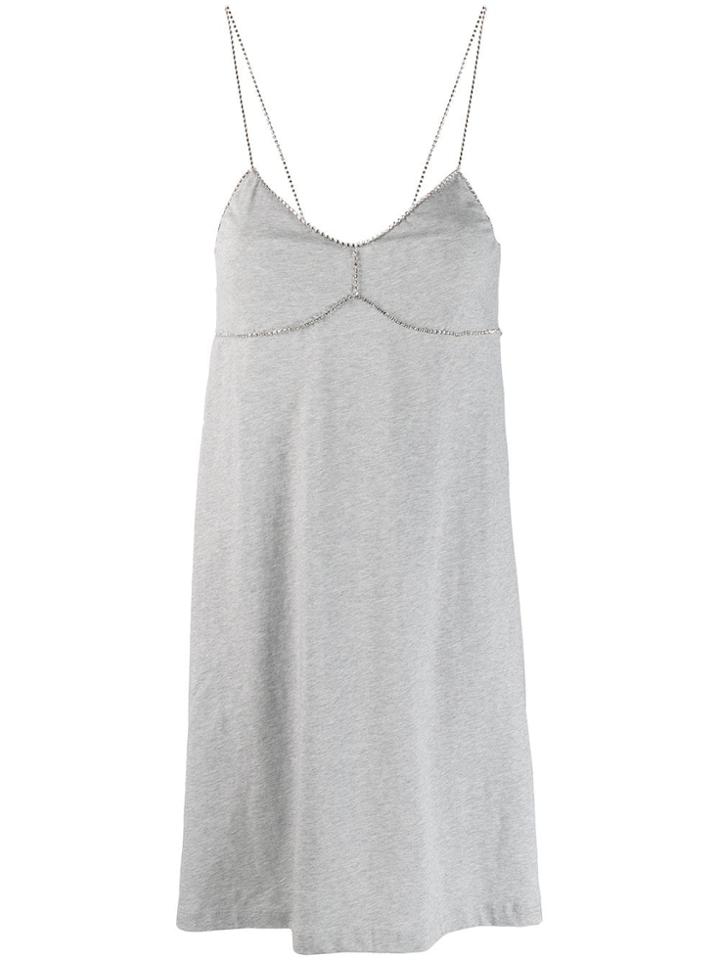 Semicouture Embellished Mini Dress - Grey