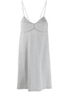 Semicouture Embellished Mini Dress - Grey