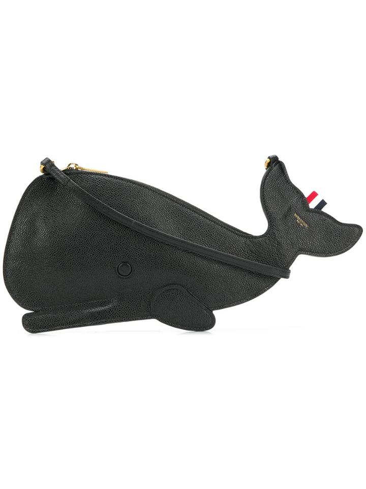Thom Browne Whale Icon Flat Clutch - Black