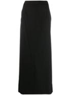 Maison Margiela Side Slit Maxi Skirt - Black