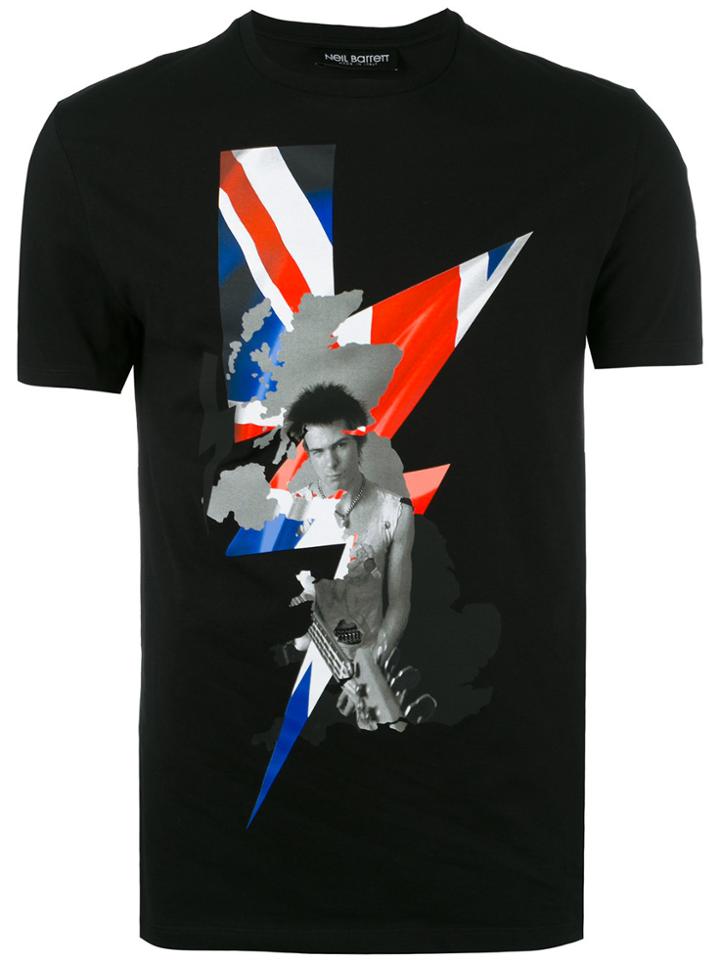 Neil Barrett Punked Britain T-shirt - Black