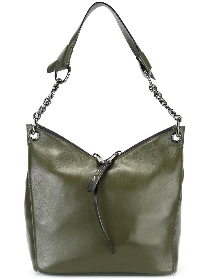 Jimmy Choo 'raven' Tote, Women's, Green, Calf Leather