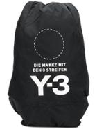 Y-3 Logo Print Backpack - Black
