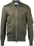 Estnation - Arm Pocket Bomber Jacket - Men - Rayon - S, Green, Rayon