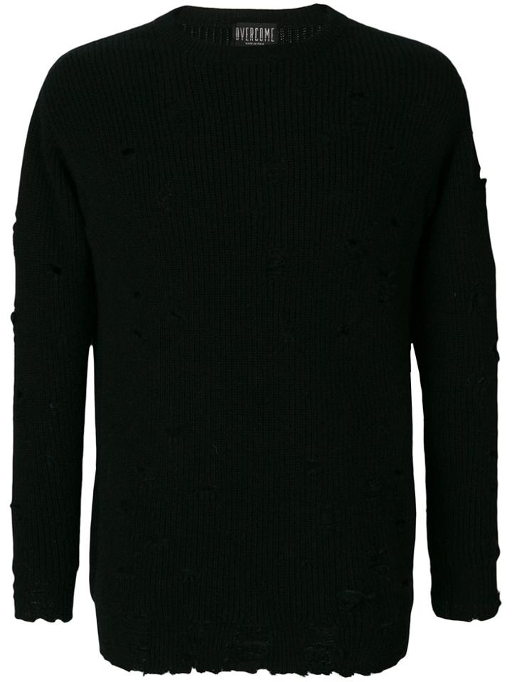 Overcome Distressed Jumper - Black