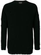 Overcome Distressed Jumper - Black
