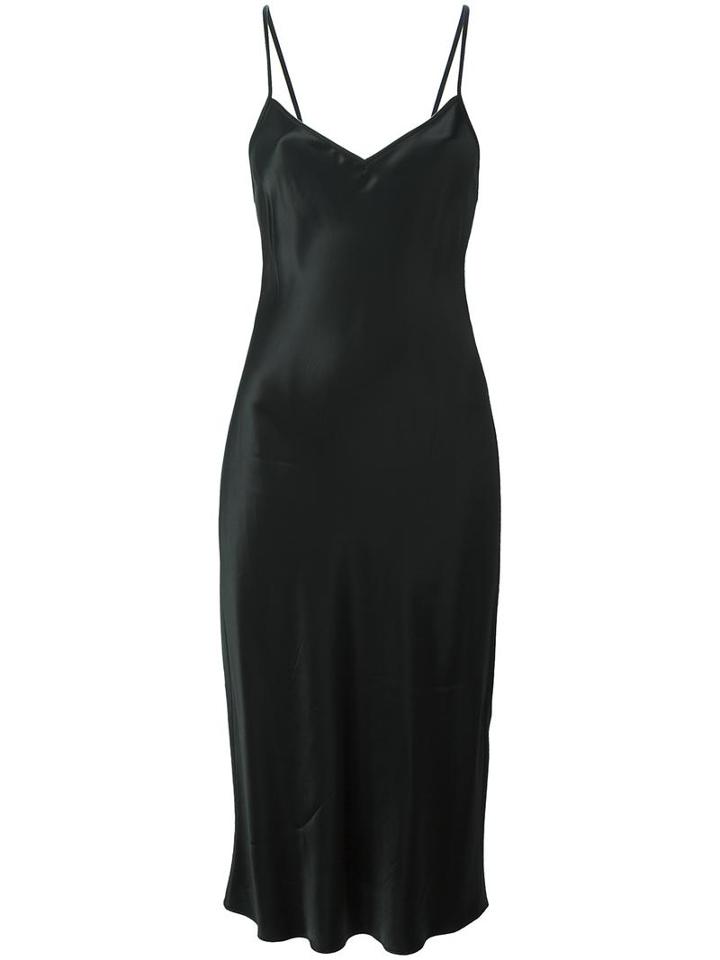 Dkny Satin Slip Dress, Women's, Size: Small, Black, Viscose/triacetate/polyester