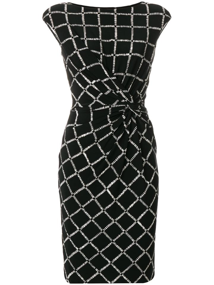 Lauren Ralph Lauren Knotted Checked Dress - Black