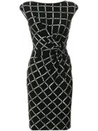 Lauren Ralph Lauren Knotted Checked Dress - Black
