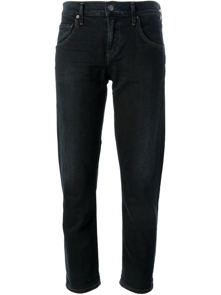 Citizens Of Humanity Stonewashed Classic Jeans, Women's, Size: 30, Black, Cotton/spandex/elastane