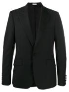 Alexander Mcqueen Stitched Lapel Tuxedo Jacket - Black